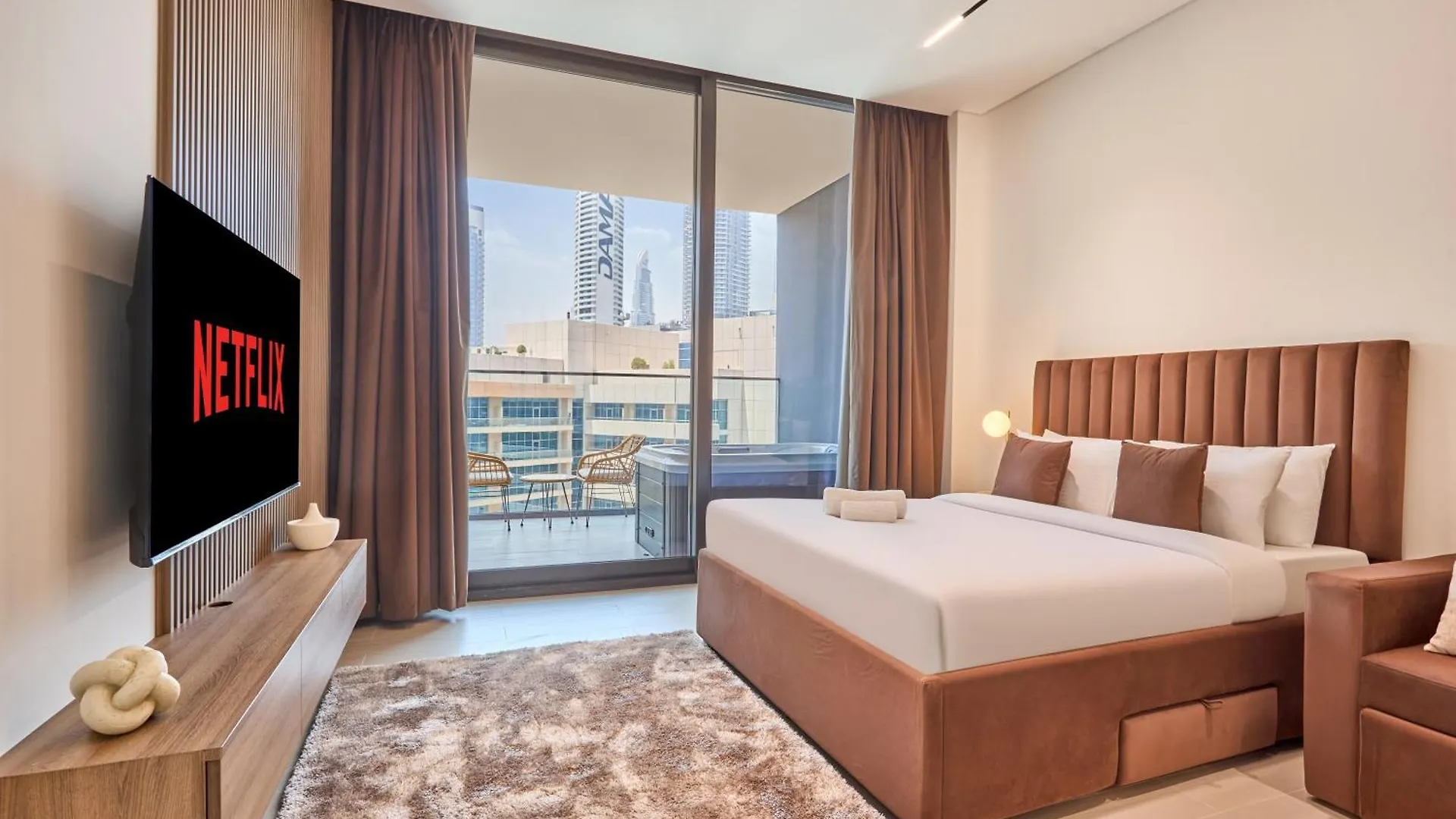 Lägenhet Aesthetic Studio With Private Jacuzzi! Dubai